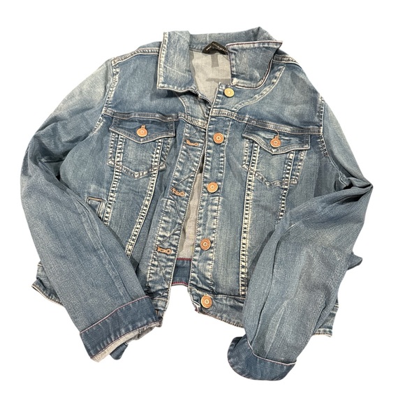 White House Black Market Jackets & Blazers - Womens Blue Denim Jacket - Classic Jean Coat White House black market sz 12 crop